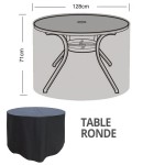 hoes voor tuintafel en stoelen - rond model - 128 cm diameter