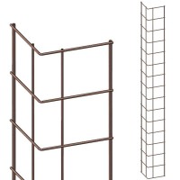 Plantensteun in metalen hoekvorm 150 cm -  2 x 15 cm