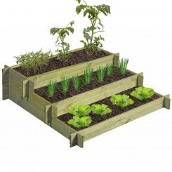 Moestuinbak met drie verdiepingen