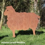 silhouet schaap groot model in metaal